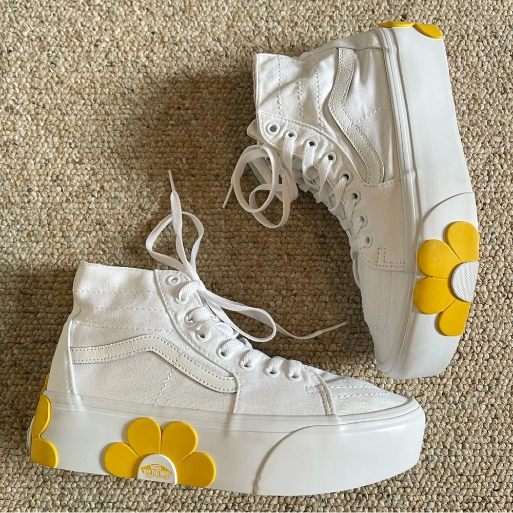 Vans SK8-Hi Tapered Stackform OSF Platform Sneakers Yellow Daisy W 9.5/ M 8 - Picture 8 of 16